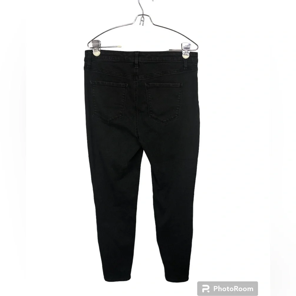 Talbots Women’s High Waisted Ankle Jegging Jeans Black Patch Pockets - Picture 2 of 9